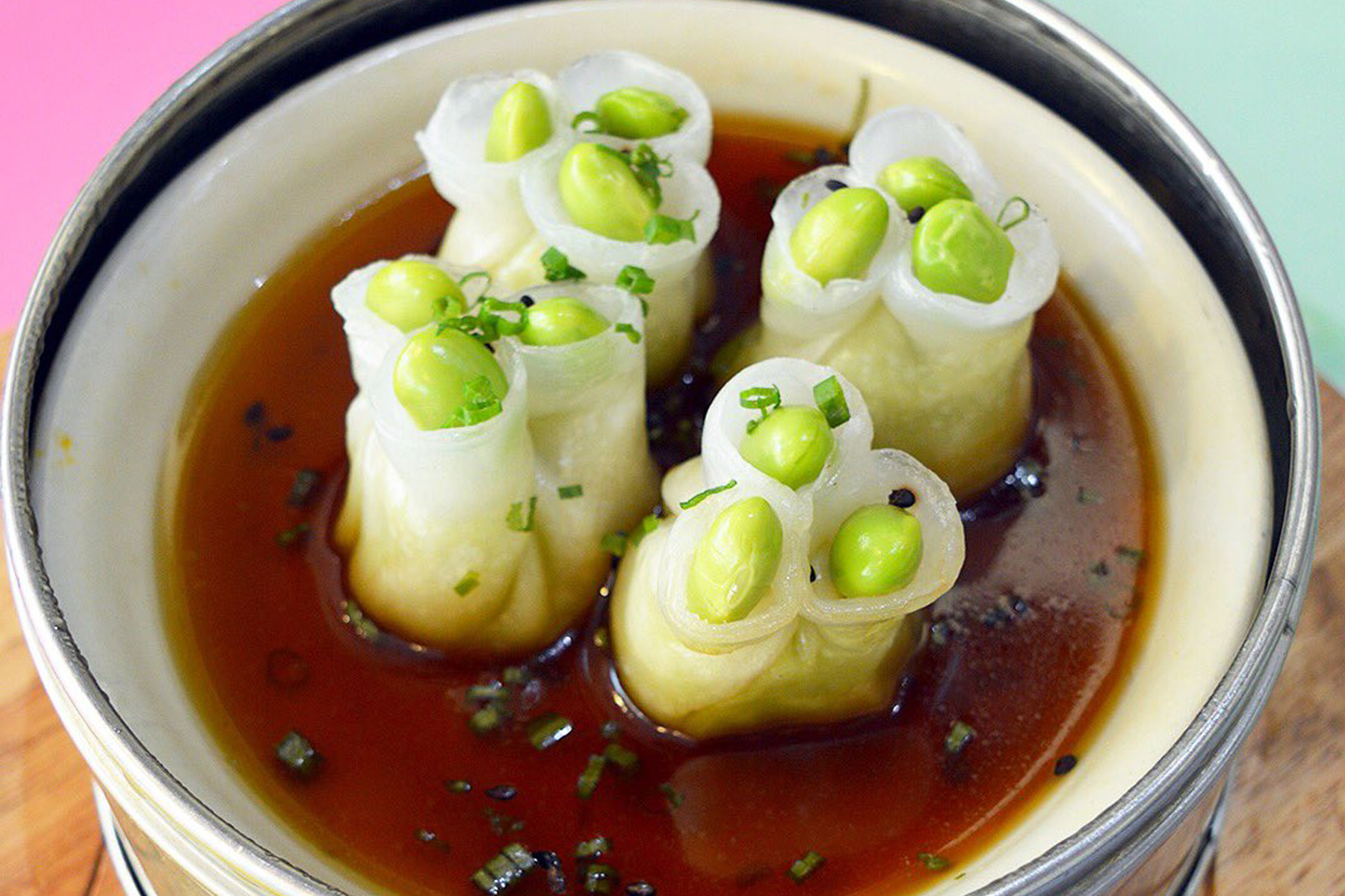 Truffled Edamame Dim Sum Truffled Edamame Dim Sum