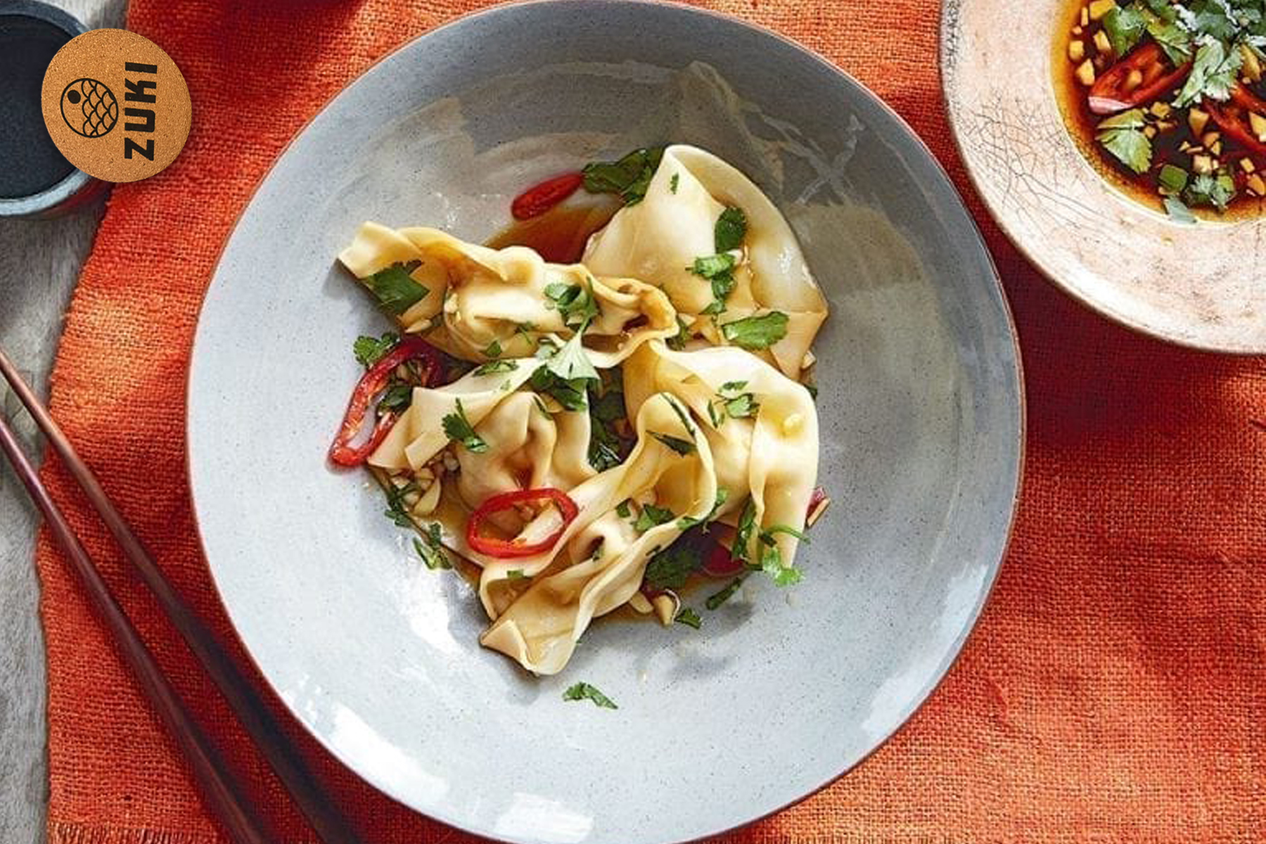 Vegetables Poached Chili Wontons Vegetables Poached Chili Wontons